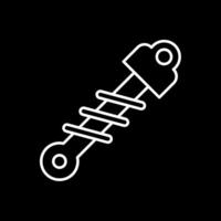 Shock Absorber Line Inverted Icon vector