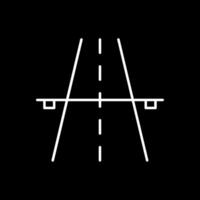 icono de línea de carretera invertida vector