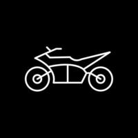 motocross línea invertido icono vector