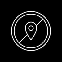 Avoid Line Inverted Icon vector