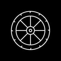 Wheel Line Inverted Icon vector