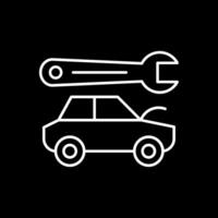 Body Repair Line Inverted Icon vector