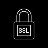 SSL Line Inverted Icon vector