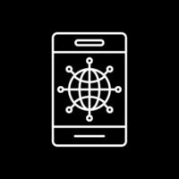 Internet Line Inverted Icon vector