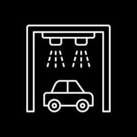 Car Wash Line Inverted Icon vector