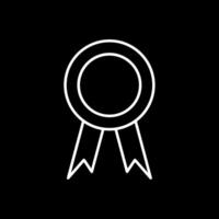 icono de línea de premio invertida vector