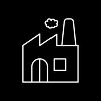 Factory Line Inverted Icon vector