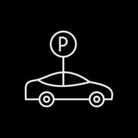 Parking Line Inverted Icon vector
