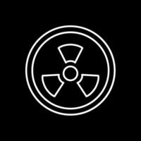 Radioactivity Line Inverted Icon vector