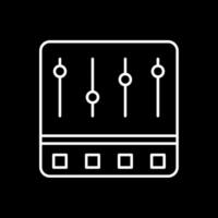 Control Panel Line Inverted Icon vector