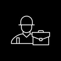 Worker Line Inverted Icon vector