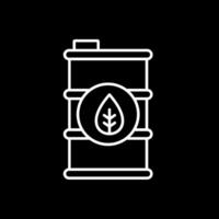 Eco Barrel Line Inverted Icon vector