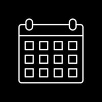 Schedule Line Inverted Icon vector