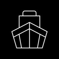 Cargo Line Inverted Icon vector