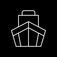 Cargo Line Inverted Icon vector