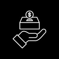 Donate Line Inverted Icon vector