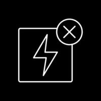 No Electricity Line Inverted Icon vector