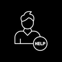 Help Line Inverted Icon vector