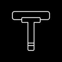 Squeegee Line Inverted Icon vector