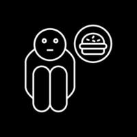 Beggar Line Inverted Icon vector