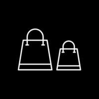 Bags Line Inverted Icon vector