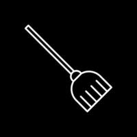 Broom Line Inverted Icon vector