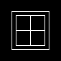 Window Line Inverted Icon vector