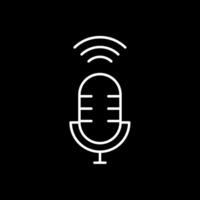 Voice Assistant Line Inverted Icon vector