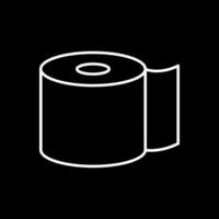 Toilet Paper Line Inverted Icon vector