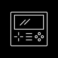 gameboy línea invertido icono vector
