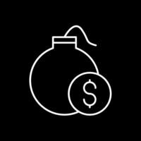 Debt Line Inverted Icon vector