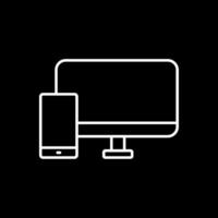 Devices Line Inverted Icon vector