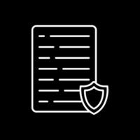 Confidential Line Inverted Icon vector