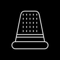 Thimble Line Inverted Icon vector