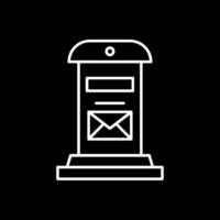 Letter Box Line Inverted Icon vector