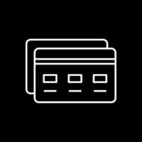 Bank Card Line Inverted Icon vector