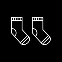 Sock Line Inverted Icon vector