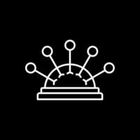 Pin Cushion Line Inverted Icon vector