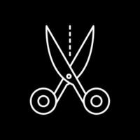 Scissors Line Inverted Icon vector