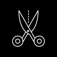 Scissors Line Inverted Icon vector