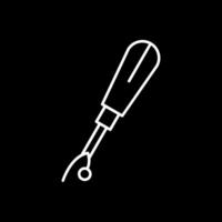 Seam Ripper Line Inverted Icon vector