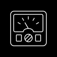 Ammeter Line Inverted Icon vector