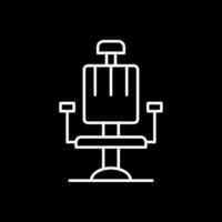 Barber Chair Line Inverted Icon vector