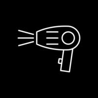 Hair Dryer Line Inverted Icon vector