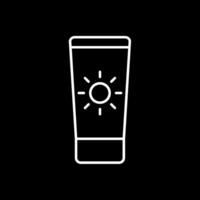 Sun Cream Line Inverted Icon vector