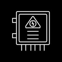 Fuse Box Line Inverted Icon vector