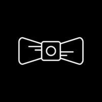 Bow Tie Line Inverted Icon vector