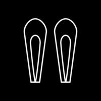 Hair Pin Line Inverted Icon vector
