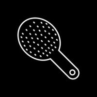 Hair Brush Line Inverted Icon vector