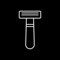 Shaving Razor Line Inverted Icon vector